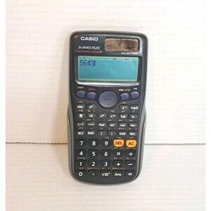Casio FX-300ES Plus Scientific Calculator w/ Hard Case 2-Way Power Solar Battery